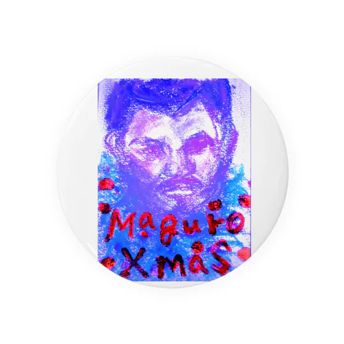 maguro Merry Christmas Tin Badge