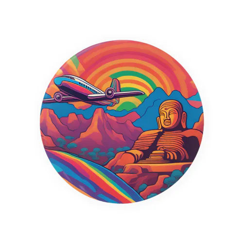 Psychedelic history mix 3 Tin Badge