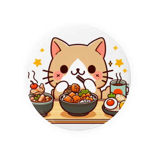 ☆食いしん坊にゃんこ☆ Tin Badge