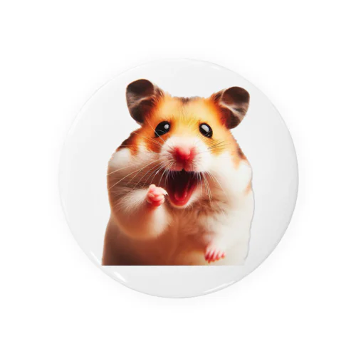 指を刺すハムスター Tin Badge