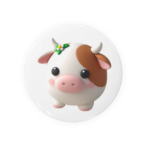 可愛い💕まんまる◯シリーズ✨　牛🐮 Tin Badge