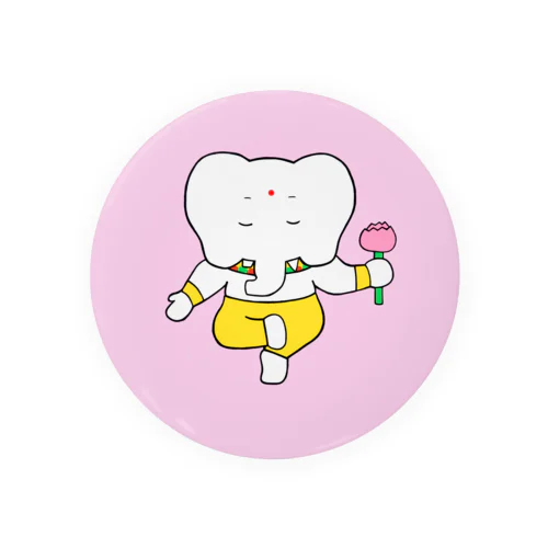 ガネーシャ(ピンク) Tin Badge