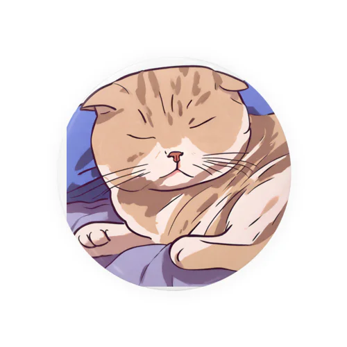 お昼寝中の猫 Tin Badge