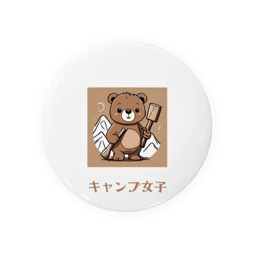 薪割りくまちゃん Tin Badge