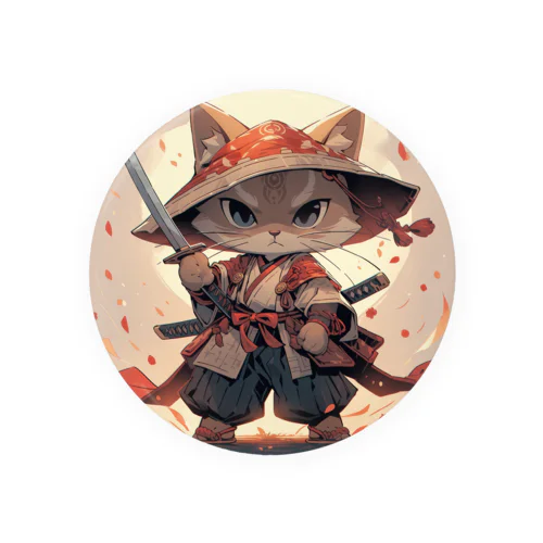 Neko Samurai Tin Badge