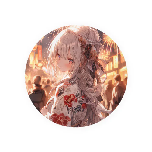 銀髪美女 シリーズ2 in 花火大会 Tin Badge