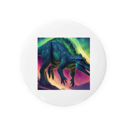 オーロラのような発光をする恐竜 Tin Badge