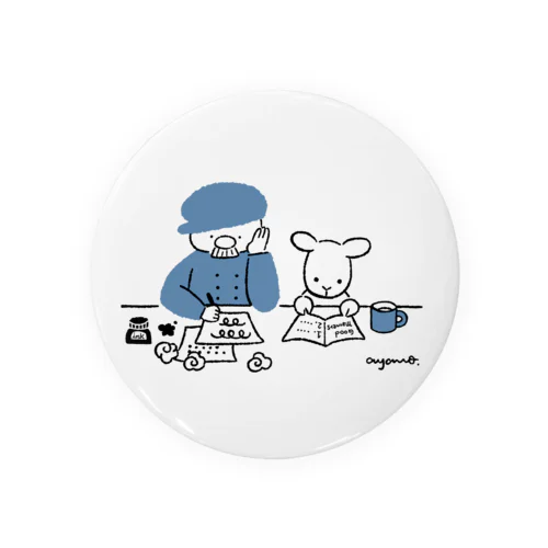 お手紙を書くポス夫 Tin Badge
