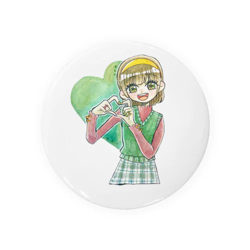 💚🍏👒 ́- 缶バッジ