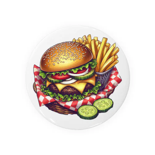 チーズバーガーセット Tin Badge