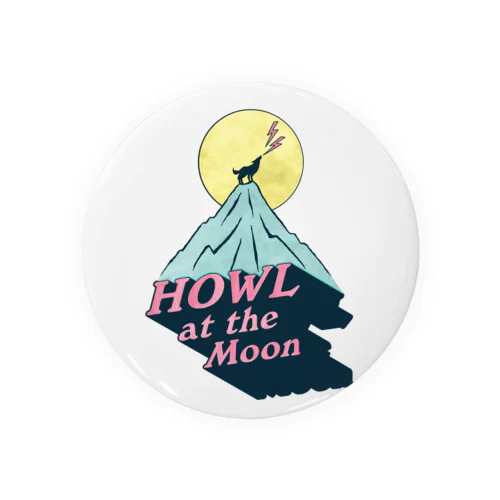 🌕月に吠える🐺（HOWL at the Moon） Tin Badge