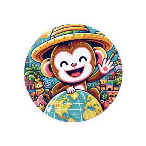 happiness monkey 缶バッジ