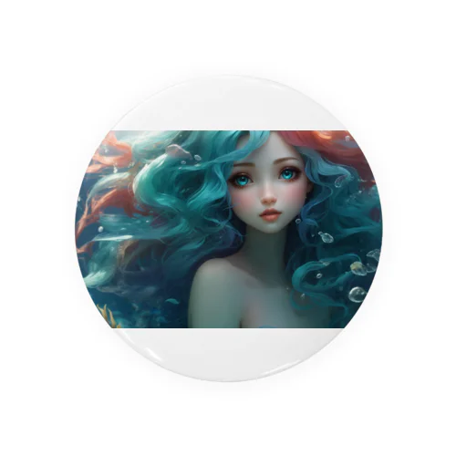 Mint mermaid Tin Badge