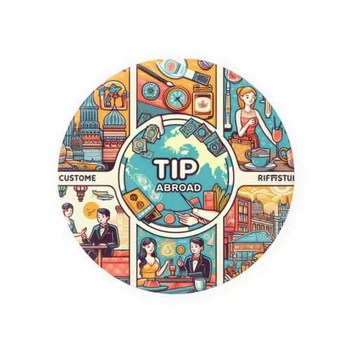 TIP ABROAD Tin Badge