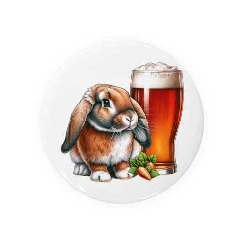 可愛いウサギ(垂れ耳ビール)カラー03 Tin Badge