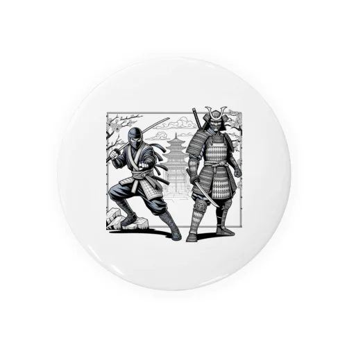 ninja & samurai Tin Badge