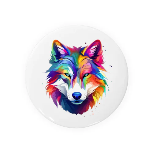 カラフルなおおかみ Tin Badge
