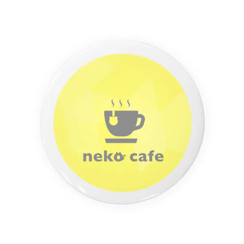 neko cafe（黄色）デザインイラスト Tin Badge