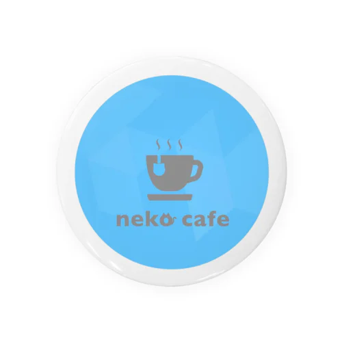 neko cafe（ブルー）デザインイラスト Tin Badge