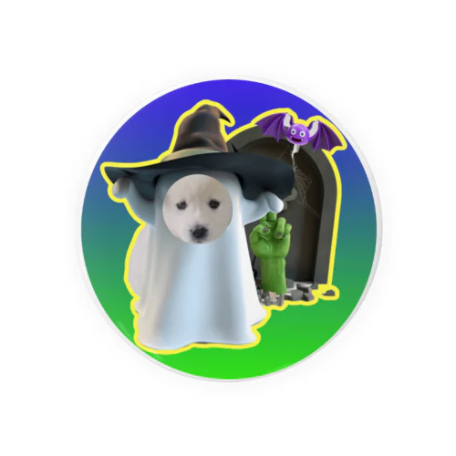 愛犬レオン ハロウィン🎃 仮装 缶バッジ