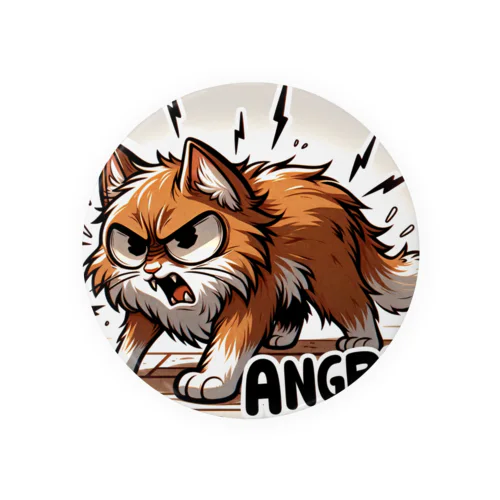 Angry Cat 3 Tin Badge
