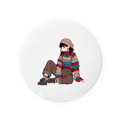 ニット系女子 Tin Badge