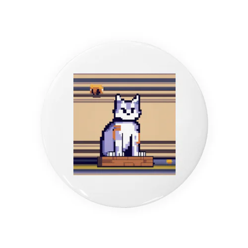 袖口から手を出している猫 Tin Badge