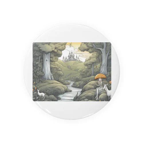 ファンタジー風景 Tin Badge