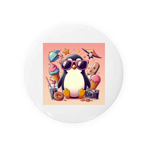 cool penguin Tin Badge