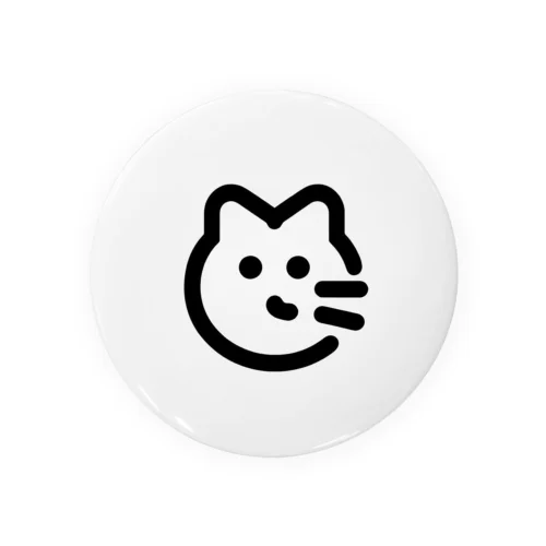 白ねこスタンプロゴ Tin Badge