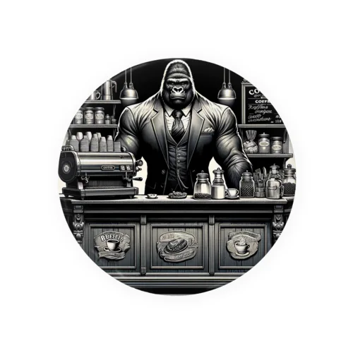 The Mighty Gorilla Coffee Shop  Tin Badge