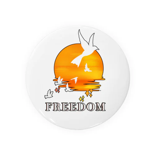 FREEDOM　自由 Tin Badge