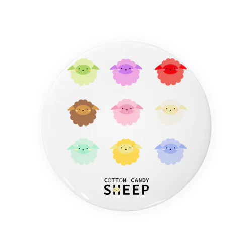 COTTON CANDY SHEEP Tin Badge