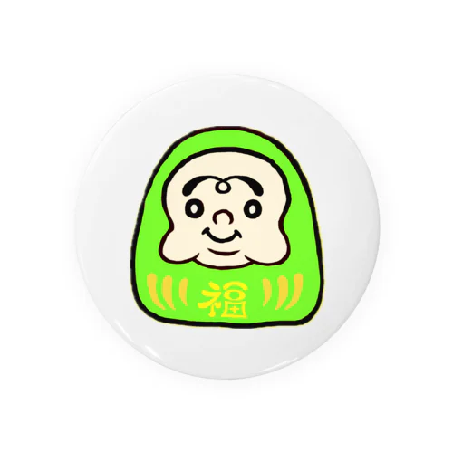 福だるま【緑色】無病息災・精神安定 Tin Badge