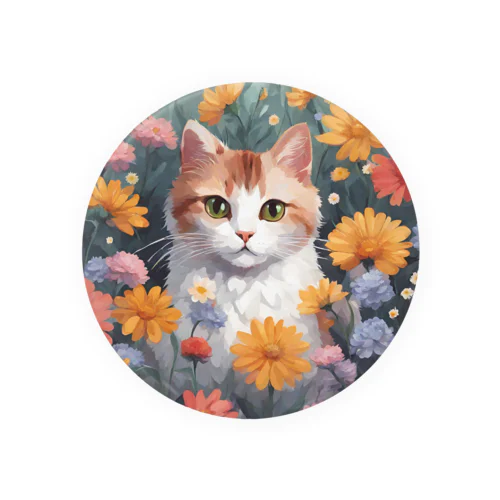 ロココFLOWERキャットコスモス Tin Badge