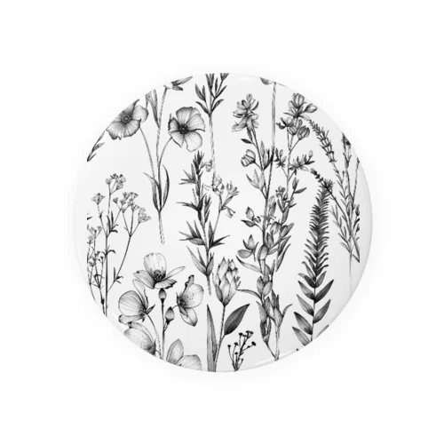 モノクロームの植物図鑑 Tin Badge