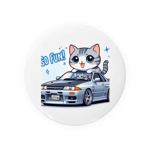 GT-Rと猫の夢のコラボ！ Tin Badge