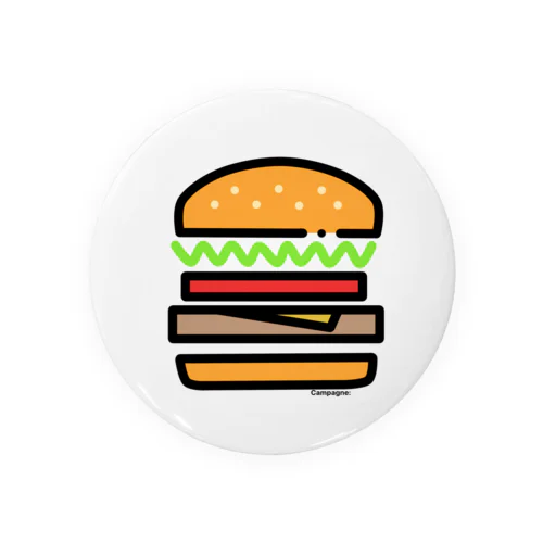 hamburger Tin Badge