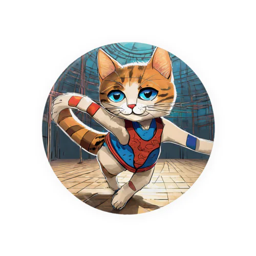 新体操する猫 Tin Badge