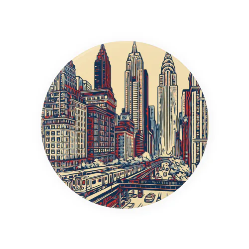  urban landscape Tin Badge