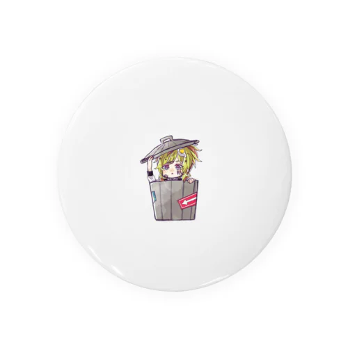 ゴミ箱からひょっこり Tin Badge