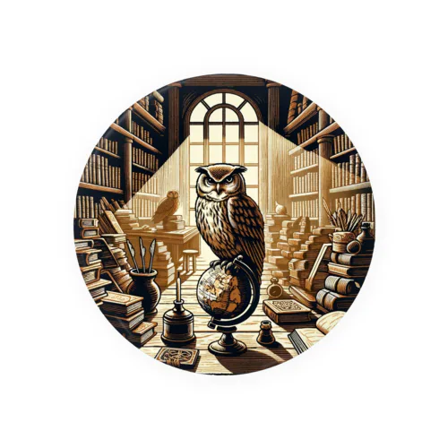 Owl and knowledge Tin Badge