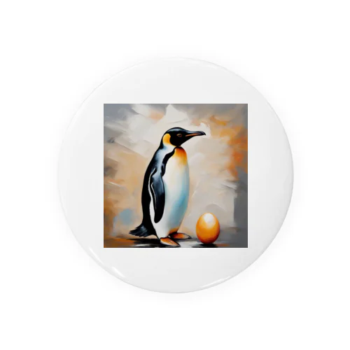 卵を温かく見守っているペンギン Tin Badge
