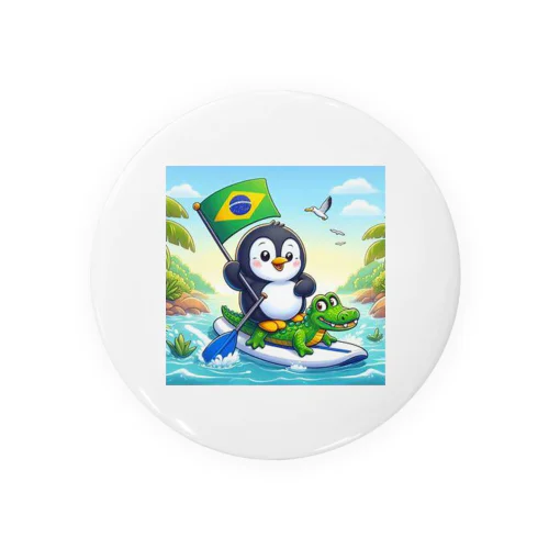 旅ペンギン　ブラジル　アマゾンでSUP！！ Tin Badge