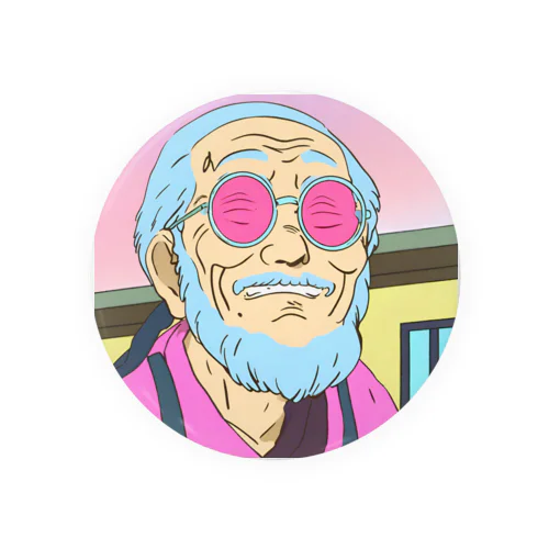 陽気なサングラスおじさん Tin Badge