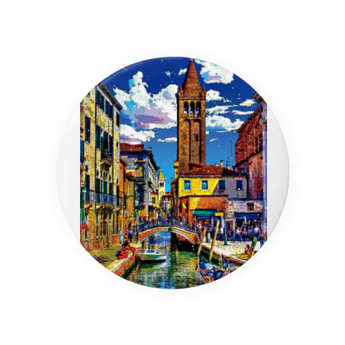 イタリア ヴェネツィアのサン・バルナバ橋 Tin Badge
