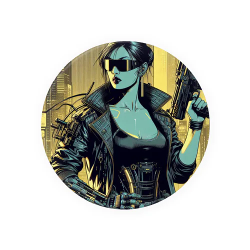 サイバーパンクガールNo.44 Tin Badge