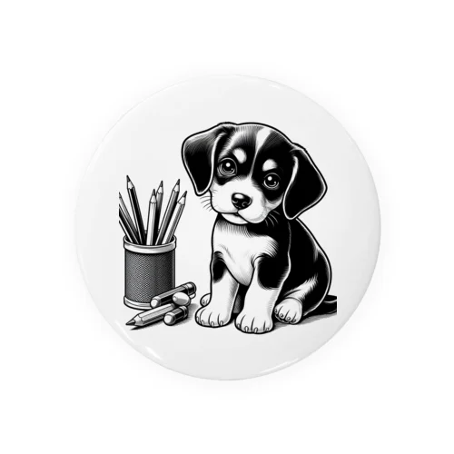 子犬とえんぴつ Tin Badge