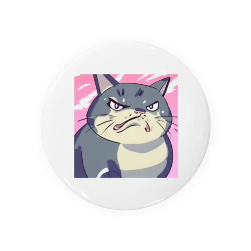 怒る猫 Tin Badge