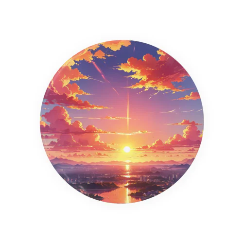 街を照らす夕陽（景色シリーズ） Tin Badge